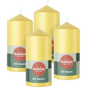 Bolsius Gladde stompkaarsen Geel 4 stuks 12 x 6 cm- Decoratieve Brandduur 33 uur Ongeparfumeerd Bevat natuurlijke plantenwas Zonder palmolie Bolsius Gladde stompkaarsen Geel 4 stuks 12 x 6 cm- Decoratieve Brandduur 33 uur Ongeparfumeerd Bevat natuurlijke plantenwas Zonder palmolie