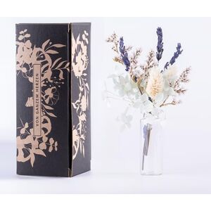 ART Kleine bloemen cadeau met vaas en geschenkverpakking boeket droogbloemen in mini als klein bedankje cadeau (B1 blauw-wit) ART Kleine bloemen cadeau met vaas en geschenkverpakking boeket droogbloemen in mini als klein bedankje cadeau (B1 blauw-wit)