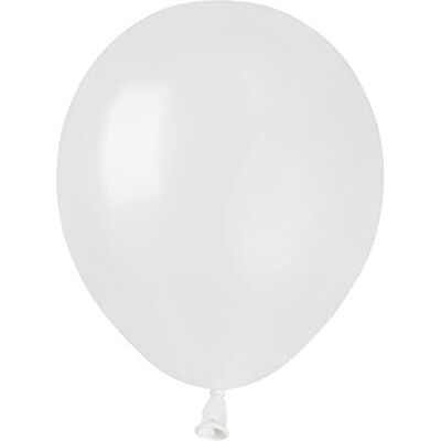 Ciao Pack 100 balloons pearly in natural latex Premium Quality A50 (Ø 13cm / 5"), white pearl Ciao Pack 100 balloons pearly in natural latex Premium Quality A50 (Ø 13cm / 5"), white pearl