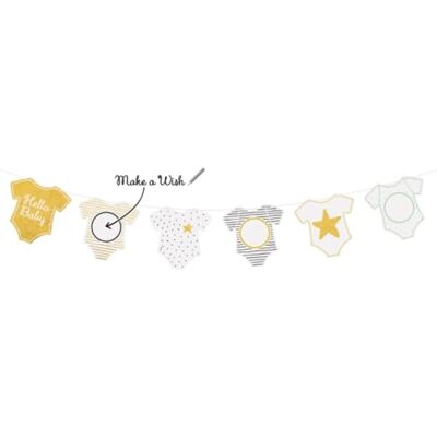 amscan DIY slinger Maak een wens Hello Baby Papier 200 cm amscan DIY slinger Maak een wens Hello Baby Papier 200 cm
