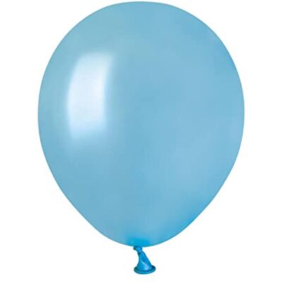 Ciao Pack 100 balloons pearly in natural latex Premium Quality A50 (Ø 13cm / 5"), light blue pearl Ciao Pack 100 balloons pearly in natural latex Premium Quality A50 (Ø 13cm / 5"), light blue pearl