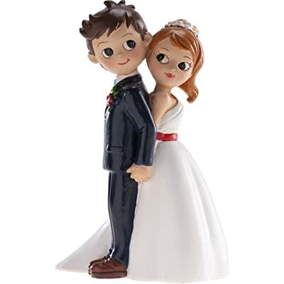 dekora Bruidspaar figuur voor bruidstaart Hars decoratie 16 cm – Taartdecoratie voor bruiloft en jubileum – Origineel, gedetailleerd design – Voet geschikt voor voedselcontact dekora Bruidspaar figuur voor bruidstaart Hars decoratie 16 cm – Taartdecoratie voor bruiloft en jubileum – Origineel, gedetailleerd design – Voet geschikt voor voedselcontact