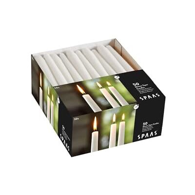 Spaas 50 Festilux Witte Kaars - 8u Brandduur Spaas 50 Festilux Witte Kaars - 8u Brandduur