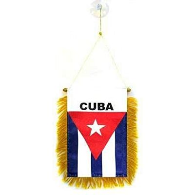 AZ FLAG Cuba Mini Banner 6'' x 4'' 100% Polyester Cuban Small Pennant for Car Double-sided Flag with Suction Cup Hanger AZ FLAG Cuba Mini Banner 6'' x 4'' 100% Polyester Cuban Small Pennant for Car Double-sided Flag with Suction Cup Hanger