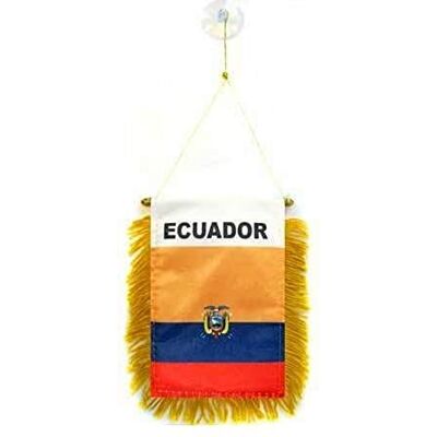 AZ FLAG Ecuador Mini Banner 6'' x 4'' 100% Polyester Ecuadorian Small Pennant for Car Double-sided Flag with Suction Cup Hanger AZ FLAG Ecuador Mini Banner 6'' x 4'' 100% Polyester Ecuadorian Small Pennant for Car Double-sided Flag with Suction Cup Hanger