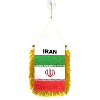 AZ FLAG Iran Mini Banner 6'' x 4'' 100% Polyester Iranian Persian Small Pennant for Car Double-sided Flag with Suction Cup Hanger AZ FLAG Iran Mini Banner 6'' x 4'' 100% Polyester Iranian Persian Small Pennant for Car Double-sided Flag with Suction Cup Hanger