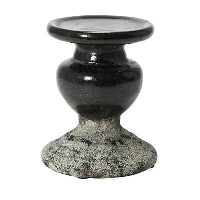 Creative 2-Tone Sculpturale Terracotta, Zwart en Verontruste Multicolor Pillar Kaarsenhouder, Houdt 4 Creative 2-Tone Sculpturale Terracotta, Zwart en Verontruste Multicolor Pillar Kaarsenhouder, Houdt 4