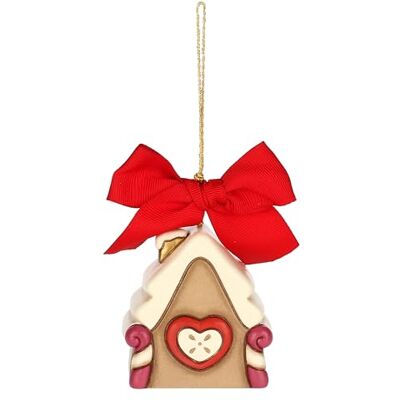 THUN Kerstdecoratie huis van keramiek, groot, 5,8 x 4,6 cm, hoogte 6 cm THUN Kerstdecoratie huis van keramiek, groot, 5,8 x 4,6 cm, hoogte 6 cm