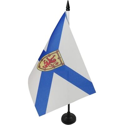 AZ FLAG Nova Scotia Tafelvlag 14x21 cm Canada Canadese regio van Nova Scotia Desk Vlag 21 x 14 cm Zwarte plastic stok en voet AZ FLAG Nova Scotia Tafelvlag 14x21 cm Canada Canadese regio van Nova Scotia Desk Vlag 21 x 14 cm Zwarte plastic stok en voet