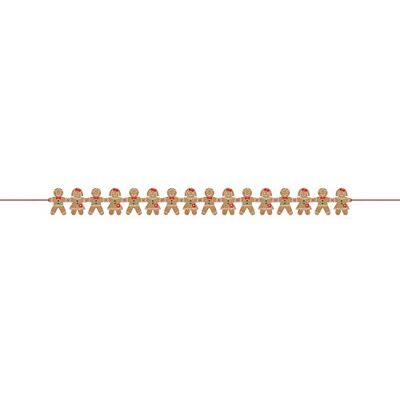 amscan 120535 partyketting peperkoek, lengte 157 cm, slinger, hangdecoratie, Kerstmis, themafeest, carnaval amscan 120535 partyketting peperkoek, lengte 157 cm, slinger, hangdecoratie, Kerstmis, themafeest, carnaval