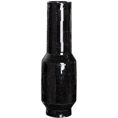 GILDE Vloervaas Black Disco keramiek zwart hoogte 51 cm x Ø 16 cm decoratieve vaas GILDE Vloervaas Black Disco keramiek zwart hoogte 51 cm x Ø 16 cm decoratieve vaas