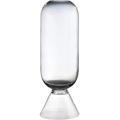 GILDE Vloervaas Luxo van glas hoogte 80 cm x Ø 27 cm in zwart decoratieve vaas GILDE Vloervaas Luxo van glas hoogte 80 cm x Ø 27 cm in zwart decoratieve vaas