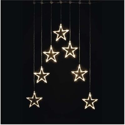 EMOS Sterenslinger met 70 leds, lichtgordijn 67 cm + 5 m kabel, warmwitte lichtkleur, led-lichtslinger + voeding, lichtduur 10.000 uur, IP44 voor binnen en buiten, voor feestjes, Kerstmis, decoratie EMOS Sterenslinger met 70 leds, lichtgordijn 67 cm + 5 m kabel, warmwitte lichtkleur, led-lichtslinger + voeding, lichtduur 10.000 uur, IP44 voor binnen en buiten, voor feestjes, Kerstmis, decoratie