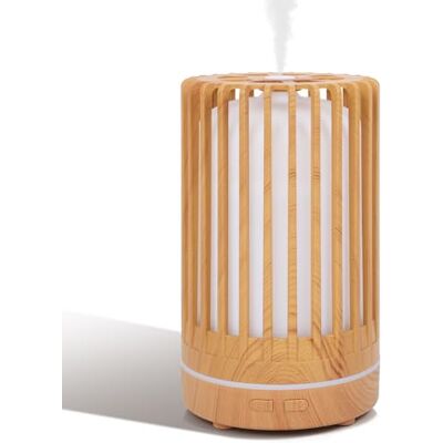 Romon Diffuser voor etherische oliën, 200 ml, houtdesign, 7 led-kleuren en automatische uitschakelfunctie, voor thuis en op kantoor Romon Diffuser voor etherische oliën, 200 ml, houtdesign, 7 led-kleuren en automatische uitschakelfunctie, voor thuis en op kantoor