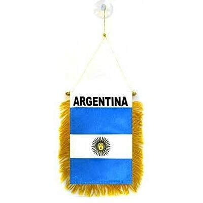 AZ FLAG Argentina Mini Banner 6'' x 4'' 100% Polyester Argentine Small Pennant for Car Double-sided Flag with Suction Cup Hanger AZ FLAG Argentina Mini Banner 6'' x 4'' 100% Polyester Argentine Small Pennant for Car Double-sided Flag with Suction Cup Hanger
