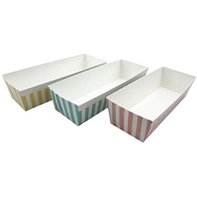 Fackelmann - Set di 5 Stampi in Carta per Plum-cake triplica strato cerato - Papiermallen Fackelmann - Set di 5 Stampi in Carta per Plum-cake triplica strato cerato - Papiermallen