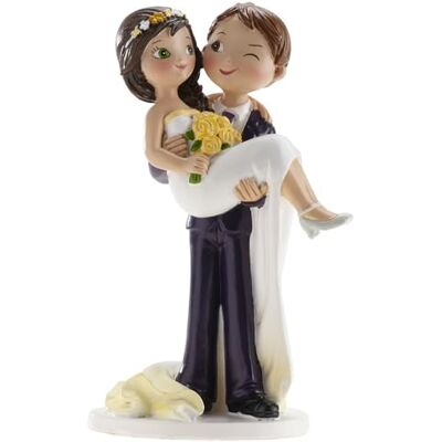 dekora Bruidspaar figuur voor bruidstaart Hars decoratie 16 cm – Taartdecoratie voor bruiloft en jubileum – Origineel, gedetailleerd design – Voet geschikt voor voedselcontact dekora Bruidspaar figuur voor bruidstaart Hars decoratie 16 cm – Taartdecoratie voor bruiloft en jubileum – Origineel, gedetailleerd design – Voet geschikt voor voedselcontact