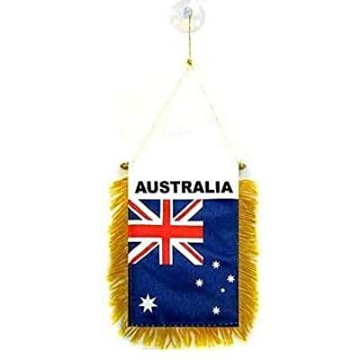 AZ FLAG Australia Mini Banner 6'' x 4'' 100% Polyester Australian Small Pennant for Car Double-sided Flag with Suction Cup Hanger AZ FLAG Australia Mini Banner 6'' x 4'' 100% Polyester Australian Small Pennant for Car Double-sided Flag with Suction Cup Hanger