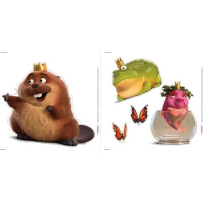 Komar Disney and Pixar Hoppers Queens and King 2 vellen, 30 x 30 cm , muurstickers, muurstickers, bever, kinderkamer, kinderkamer decoratie Komar Disney and Pixar Hoppers Queens and King 2 vellen, 30 x 30 cm , muurstickers, muurstickers, bever, kinderkamer, kinderkamer decoratie