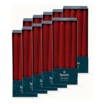 Spaas 80 Geurloze Elegante Dinerkaarsen, 23/250mm, ± 8 uur, Rood Spaas 80 Geurloze Elegante Dinerkaarsen, 23/250mm, ± 8 uur, Rood