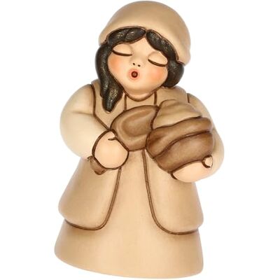 THUN Kruidenhandelaar beige van keramiek, 4,9 x 4,6 cm, hoogte 7,9 cm, collectie kerststal Classico THUN Kruidenhandelaar beige van keramiek, 4,9 x 4,6 cm, hoogte 7,9 cm, collectie kerststal Classico