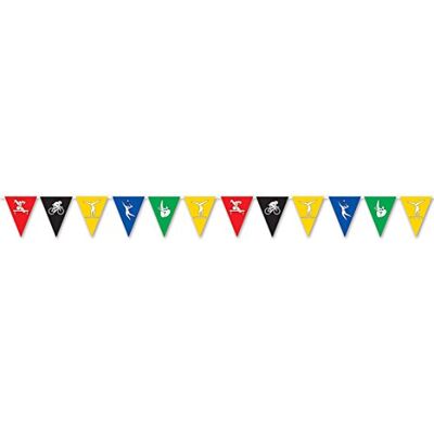 Beistle 59870 Summer Sports Pennant Banner, 11" x 12', Multi kleuren Beistle 59870 Summer Sports Pennant Banner, 11" x 12', Multi kleuren
