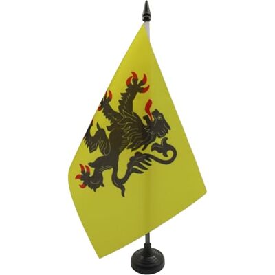 AZ FLAG Nord-Pas-de-Calais Tafelvlag 14x21 cm Franse regio Nord-Pas-de-Calais Bureauvlag 21 x 14 cm Zwarte plastic stok en voet AZ FLAG Nord-Pas-de-Calais Tafelvlag 14x21 cm Franse regio Nord-Pas-de-Calais Bureauvlag 21 x 14 cm Zwarte plastic stok en voet