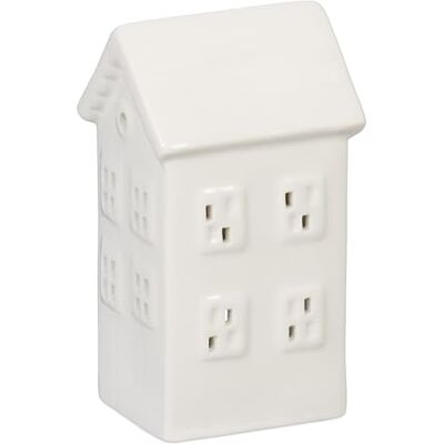 Relaxdays Wit keramisch kaarsenhuis - Houder voor tealight Relaxdays Wit keramisch kaarsenhuis - Houder voor tealight