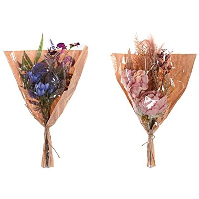 DKD HOME DECOR Roze Lilak Polyester Bloemenboeket - Flower Bouquet DKD HOME DECOR Roze Lilak Polyester Bloemenboeket - Flower Bouquet
