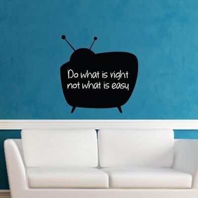 Ambiance Wandsticker Schoolbord Vintage TV - 40x40cm Ambiance Wandsticker Schoolbord Vintage TV - 40x40cm