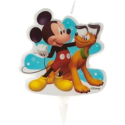 dekora Verjaardagskaars Mickey Mouse en Pluto 2D Taart 7,5 cm dekora Verjaardagskaars Mickey Mouse en Pluto 2D Taart 7,5 cm