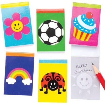 Baker Ross AW733 Backer Ross Kleurrijke notitieblokken (12 stuks), perfect voor goodie bags, Halloween Party Favors, Pinata Filler of verjaardagscadeau, gesorteerd, 12 stuks Baker Ross AW733 Backer Ross Kleurrijke notitieblokken (12 stuks), perfect voor goodie bags, Halloween Party Favors, Pinata Filler of verjaardagscadeau, gesorteerd, 12 stuks