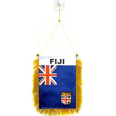 AZ FLAG Fiji Mini Banner 6'' x 4'' 100% Polyester Fijian Small Pennant for Car Double-sided Flag with Suction Cup Hanger AZ FLAG Fiji Mini Banner 6'' x 4'' 100% Polyester Fijian Small Pennant for Car Double-sided Flag with Suction Cup Hanger