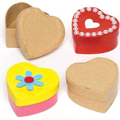 Baker Ross E3917 Hartvormige doosjes om te knutselen voor kinderen, voor kleine cadeaus voor Valentijnsdag en Moederdag (8 stuks).,bruin Baker Ross E3917 Hartvormige doosjes om te knutselen voor kinderen, voor kleine cadeaus voor Valentijnsdag en Moederdag (8 stuks).,bruin