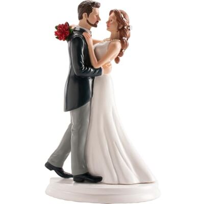 dekora Bruidspaar figuur voor bruidstaart Hars decoratie 20 cm – Taartdecoratie voor bruiloft en jubileum – Origineel, gedetailleerd design – Voet geschikt voor voedselcontact dekora Bruidspaar figuur voor bruidstaart Hars decoratie 20 cm – Taartdecoratie voor bruiloft en jubileum – Origineel, gedetailleerd design – Voet geschikt voor voedselcontact