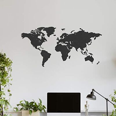 Creative Houten wereldkaart Zwart Large (135 x 65 cm) Woondecoratie Muurdecoratie Houten wandkunst Wereldkaart van hout Creative Houten wereldkaart Zwart Large (135 x 65 cm) Woondecoratie Muurdecoratie Houten wandkunst Wereldkaart van hout