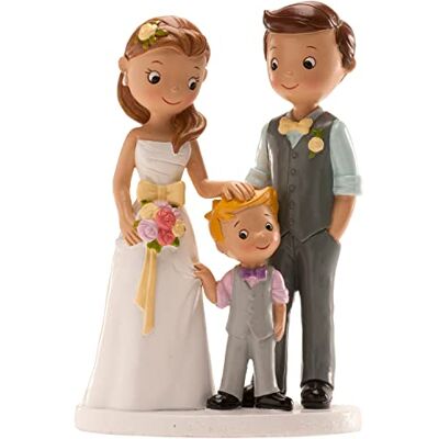 dekora Bruidspaar figuur voor bruidstaart Hars decoratie 16 cm – Taartdecoratie voor bruiloft en jubileum – Origineel, gedetailleerd design – Voet geschikt voor voedselcontact dekora Bruidspaar figuur voor bruidstaart Hars decoratie 16 cm – Taartdecoratie voor bruiloft en jubileum – Origineel, gedetailleerd design – Voet geschikt voor voedselcontact