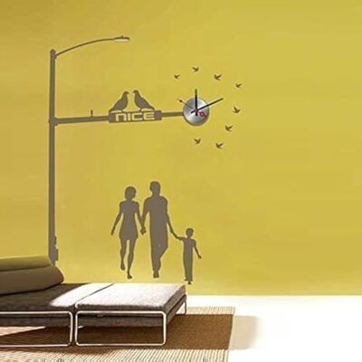 WALPLUS 10A067 Happy Familie wandklok WALPLUS 10A067 Happy Familie wandklok