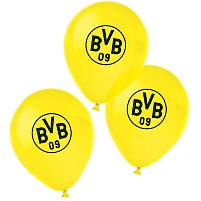 amscan 9908533 Ballonnen BVB, 6 stuks, maat 27,5 cm, Borussia Dortmund, van latex, decoratie, voetbal, party, ventilator, verjaardag, zwart-geel amscan 9908533 Ballonnen BVB, 6 stuks, maat 27,5 cm, Borussia Dortmund, van latex, decoratie, voetbal, party, ventilator, verjaardag, zwart-geel