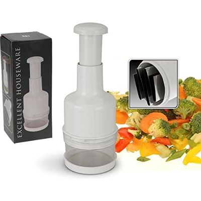Bravissima Kitchen - Manual Vegetable Cutter - 22 cm - Ø8 cm - Groentesnijder Bravissima Kitchen - Manual Vegetable Cutter - 22 cm - Ø8 cm - Groentesnijder