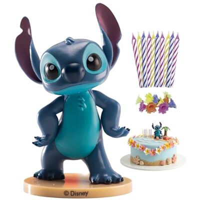 dekora – Stitch Taartdecoratie Set met 10 Verjaardagskaarsjes, Stitch Verjaardag Versiering voor Kinderen, Disney Cake Topper voor Taarten, Geschikt voor Contact met Voedsel dekora – Stitch Taartdecoratie Set met 10 Verjaardagskaarsjes, Stitch Verjaardag Versiering voor Kinderen, Disney Cake Topper voor Taarten, Geschikt voor Contact met Voedsel