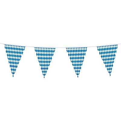Boland Vlaggenketting Beieren, lengte 10 meter Slinger, 20 vlaggetjes van elk 30 x 20 cm, decoratie voor verjaardagen, bierfeesten en feestjes, Beierse ruiten Boland Vlaggenketting Beieren, lengte 10 meter Slinger, 20 vlaggetjes van elk 30 x 20 cm, decoratie voor verjaardagen, bierfeesten en feestjes, Beierse ruiten