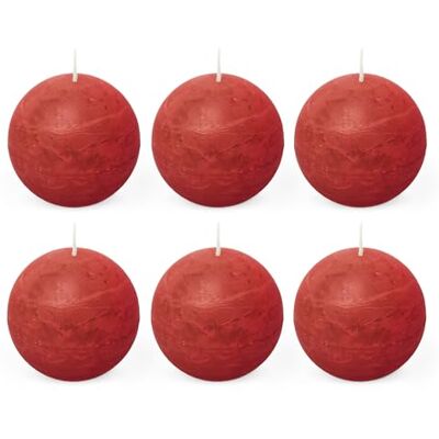 Spaas Rustieke geurloze bolkaars 80 mm, ± 24 uur rood Spaas Rustieke geurloze bolkaars 80 mm, ± 24 uur rood