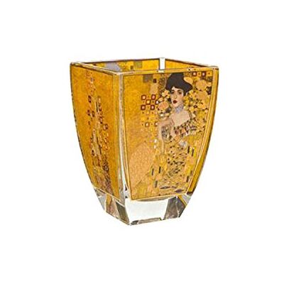 Goebel Adele Bloch Bauer theelicht Artis Orbis van glas in de kleur goud, hoogte: 11cm, 66-900-97-8, kleurrijk Goebel Adele Bloch Bauer theelicht Artis Orbis van glas in de kleur goud, hoogte: 11cm, 66-900-97-8, kleurrijk