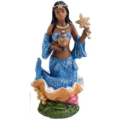 DRW Yemaya Resinbeeld - Handgeschilderd - 20cm DRW Yemaya Resinbeeld - Handgeschilderd - 20cm