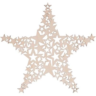 Rayher 46708505 Houten ster, FSC-gecertificeerd, natuur, 21,7 cm ø, filigraan, bestaande uit vele kleine sterren, kerstdecoratie, decoratieve hanger Kerstmis Rayher 46708505 Houten ster, FSC-gecertificeerd, natuur, 21,7 cm ø, filigraan, bestaande uit vele kleine sterren, kerstdecoratie, decoratieve hanger Kerstmis
