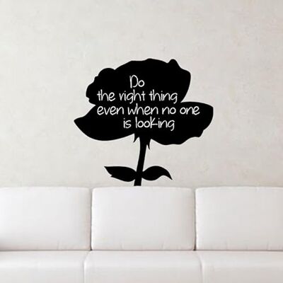 AMBIANCE STICKER Zwarte Roos Muursticker - Wanddecoratie AMBIANCE STICKER Zwarte Roos Muursticker - Wanddecoratie