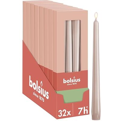 Bolsius Gladde dinerkaarsen lichtroze taps toelopend 24,5 cm 32 stuks 7,5 uur decoratieve kaarsen zonder palmolie met natuurlijke plantaardige was Bolsius Gladde dinerkaarsen lichtroze taps toelopend 24,5 cm 32 stuks 7,5 uur decoratieve kaarsen zonder palmolie met natuurlijke plantaardige was