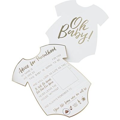 Ginger Ray Gold Foiled Baby Shower Advies voor de Ouders Kaarten 10 Pack Ginger Ray Gold Foiled Baby Shower Advies voor de Ouders Kaarten 10 Pack
