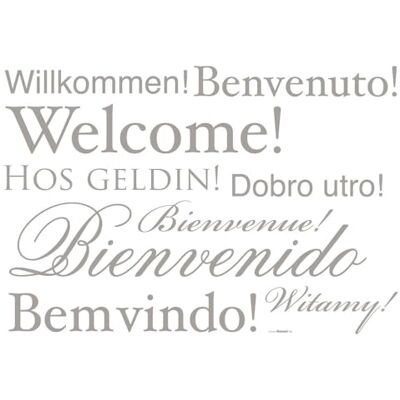 KOMAR Welkom Muursticker - 50x70cm - kleurrijk KOMAR Welkom Muursticker - 50x70cm - kleurrijk